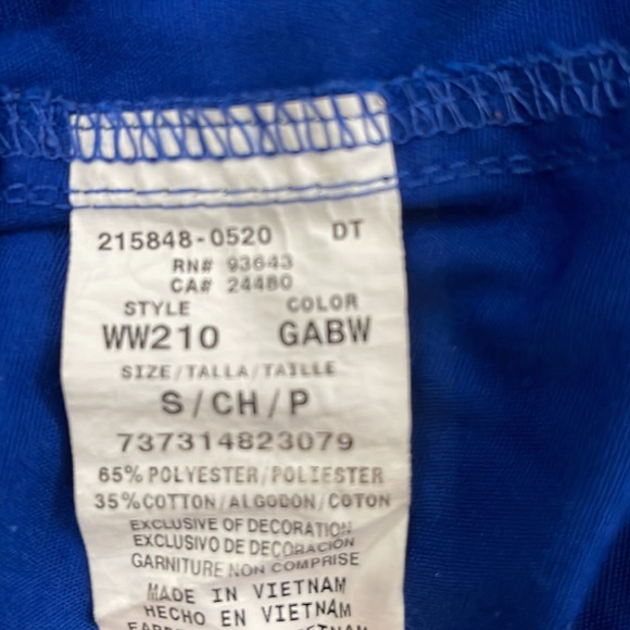 ⛔️SOLD⛔️ 💰 3 for $25 🏷 Women Cherokee Workwear Blue Scrub Pants sz Small - Picture 7 of 11